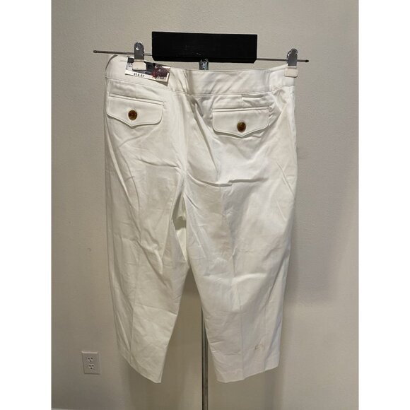 George Womens Size 16 Capri Pants 37X22 Classic Fit Artic White NWT - Picture 10 of 12